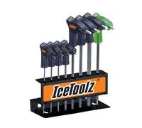 IceToolz Pro Shop Hex/Allen and Torx Key Set 2-8mm, T25 With Wall Mount