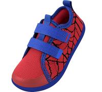 IceUnicorn Barefoot Calzado Descalzos Niños Niñas Minimalistas Amplia para Ligeros y Deporte Transpirables Zapatillas Ligeras Flexibles de Trail Shoes(Rojo Azul, 25EU)