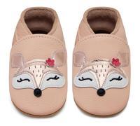 IceUnicorn Primeros Zapatos para Niños Zapatos de Cuero Suave para Bebés Zapatillas de Estar por casa para Niños(Zorro Rubor, 12-18 Meses)