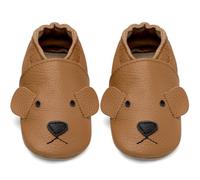 IceUnicorn Primeros Zapatos para Niños Zapatos de Cuero Suave para Bebés Zapatillas de Estar por casa para Niños(Oso de Cúrcuma, 18-24 Meses)