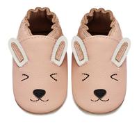 IceUnicorn Primeros Zapatos para Niños Zapatos de Cuero Suave para Bebés Zapatillas de Estar por casa para Niños(Conejo Rosa, 12-18 Meses)
