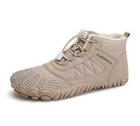 IceUnicorn Zapatos Descalzos De Invierno, Zapatos Descalzos Para Mujer, Zapatos Descalzos Para Hombres, Zapatos Cómodos De Invierno Con Forro, Botas De Invierno, Minimalismo(Blanco pálido 41EU)