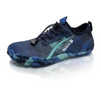 IceUnicorn Zapatos Descalzos Hombres, Mujeres, Zapatos de Running de Sendero, Zapatos de Fitness, Punto Minimalista Caja de Dedos Ancha, A azul., 43.5 EU