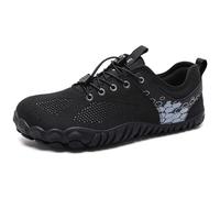 IceUnicorn Zapatos descalzos para mujer, zapatos descalzos para hombre, principiantes, cómodos, transpirables y saludables, D negro., 45 EU