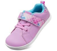 IceUnicorn Zapatos descalzos para niños, zapatos descalzos para niños y niñas, minimalistas, zapatillas descalzas, zapatillas antideslizantes para guardería y guardería, Rosa, azul, 29 EU