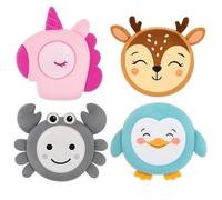 ICEWRAPS Pequeños paquetes de hielo reutilizables para niños Boo Boos, paquetes calientes y fríos con cubierta de tela, bolsa de hielo para bebés para fiebre y lesiones menores, 4 pulgadas (paquete de