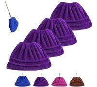 Icexeco Lazy Broom Cover Cloth,Multifunctional Bottom Plate Cleaning Tool,High-Absorbent Broom,Can Be Used Wet or Dry, Suitable for Home, Restaurant (4pcsPurple)