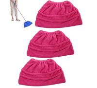 Icexeco Lazy Broom Cover Cloth, Multifunctional Lazy Broom Cover Cloth with Adjustable Drawstring Closure, Wet & Dry Dual Use, Washable and Reusable(Purple) (Purple,3PCS)