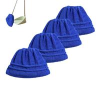 Icexeco Lazy Broom Cover Cloth, Multifunctional Lazy Brooms Cover, Washable Mop Covers, Portable Washable Microfiber Mop Pads, et & Dry Dual Use, for Home, Hotel, Restaurant (Blue 4PCS)