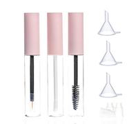 ICEYLI Tubo de rímel vacío de 10 ml, tubo delineador de ojos y tubos de brillo de labios, inserciones de goma y embudos para aceite de ricino, kit ideal para cosméticos de bricolaje