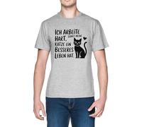 Ich Arbeite Hart Damit Meine Katze Ein Grey Men's T-Shirt tee