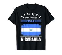 Ich bin dann mal weg nach Nicaragua flag holiday saying Camiseta