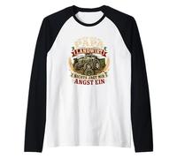 Ich Bin Papa Und Landwirt Farm Graphic Mir Angst Ein Alemán Camiseta Manga Raglan