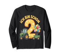 Ich Bin Schon 2 - Traje de Tractor para niños de 2º cumpleaños Manga Larga