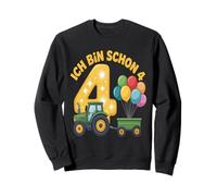 Ich Bin Schon 4 - Traje de Tractor Infantil para cumpleaños número 4 Sudadera