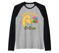 Ich Bin Schon 6 - Traje de Tractor para niños de 6º cumpleaños Camiseta Manga Raglan