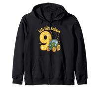 Ich Bin Schon 9 - Traje de Tractor para niños de 9º cumpleaños Sudadera con Capucha