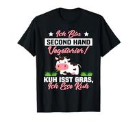 Ich Bin Second Hand Vegetarier Vaca Come Hierba ich Esse Vaca Camiseta