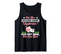 Ich Bin Second Hand Vegetarier Vaca Come Hierba ich Esse Vaca Camiseta sin Mangas