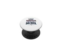 Ich Brauche Das Meer café de Gaviota del Norte de Alemania PopSockets PopGrip Adhesivo