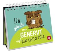Ich glaube an genervt auf den ersten Blick: Lustiger Mini-Aufsteller mit frechen Sprüchen. Witziges Geschenk für Kolleg*innen