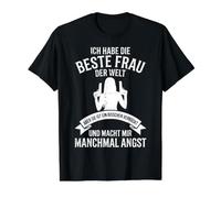 «Ich Habe Die Beste Frau Der Welt» - Divertido Dicho Marido Camiseta gráfica económica, Hombre, Negro, L