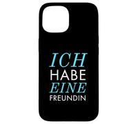 Ich Habe eine Freundin Vergeben Spruch Statement Typografie Carcasa para iPhone 15