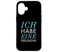 Ich Habe eine Freundin Vergeben Spruch Statement Typografie Carcasa para iPhone 16
