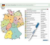 Ich kenne Deutschland - Bundesländer und Landeshauptstädte: Stabile wiederbeschreibbare Lernvorlage im großen Format für die Schulmappe 32,5 x 25 cm (Vorder- und Rückseite)