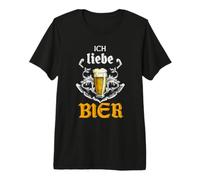 Ich Liebe Bier - Vaso de Cerveza Vintage con Dicho alemán Camiseta Premium