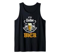 Ich Liebe Bier - Vaso de Cerveza Vintage con Dicho alemán Camiseta sin Mangas