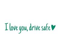 "Ich liebe dich, fahre Safe Mirror Sticker" Auto Rückspiegel -Aufkleber mit Herz, Windschutzscheibe -Buchstabenaufklebern, Miniaturautoaufkleber, Bestätigungszubehör Geschenk für Frauen Muttertag