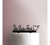 Ich Liebe Dich I Love You- Decoración acrílica para tartas, 6 pulgadas de ancho, color morado