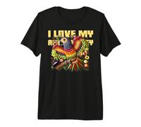 Ich Liebe Meinen Grauparrot - Diseño de Loro afrutado Camiseta Premium