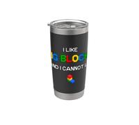 Ich mag große Bausteine Ich kann nicht liegen Vaso térmico de acero inoxidable de doble pared