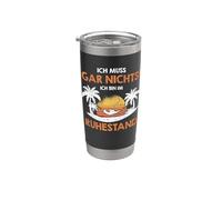 Ich muss gar nichts ich bin im Ruhestand Pensión Vaso térmico de acero inoxidable de doble pared