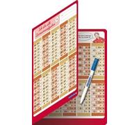 Ich übe alle Divisionsaufgaben mit Stift: Divisions Übungstafel, Klappkarte im großen Format, trocken abwischbar ohne zu schmieren und ohne Farbrückstände für die 2. Klasse