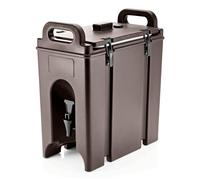 ich-zapfe.de Contenedor isotermo, contenedor isotérmico, contenedor térmico para Alimentos - con Grifo, marrón, 18L