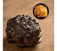 ICHAG Pixiu Tea Pet, mascota de té de resina que cambia de color, juego de té Kungfu hecho a mano, decoración de la suerte Pixiu Feng Shui para adorno de casa de té (Pixiu-negro)
