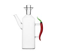 Ichendorf Milano - Aceitera con mango de chile, colección Vegetables, 45 cl, cristal borosilicato, hecho a mano