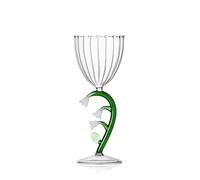 Ichendorf Milano - Copa óptica, flor blanca, colección Botánica, 28 cl, vidrio borosilicato, hecho a mano