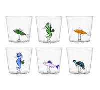 Ichendorf Milano - Juego de 6 vasos de cristal borosilicatado, colección Marine Garden, 35 cl, hecho a mano