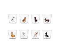 Ichendorf Milano - Juego de 8 vasos Tumbler de agua - DOGS - Designed by Alessandra Baldereschi