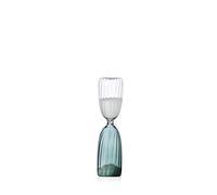 Ichendorf Milano Reloj de Arena 5 Minutos, Transparente - Verde Oscuro, Colección Times, Cristal Borosilicato, Hecho a Mano