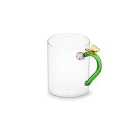 Ichendorf Milano Taza Mariposa, Collezione Fruits&Flowers, 45 cl, Vidrio Borosilicato, Hecho a Mano Diseño: Alessandra Baldereschi