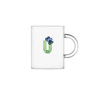 Ichendorf Milano Taza U | Colección Bloom Alphabet | 47cl | Vidrio Borosilicato | Hecho a Mano