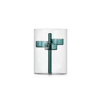 Ichendorf Milano Tealight 3 Velas, petróleo, colección Iris, altura 15,5 cm, vidrio borosilicato, hecho a mano