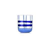Ichendorf Milano Tumbler, azul y azul, colección Gesti, 35 cl, vidrio soplado a boca, acabado a mano