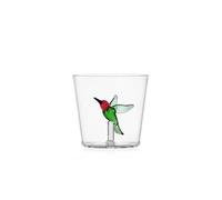 Ichendorf Milano - Tumbler Colibrí, colección Talking Trees, 30 cl, vidrio borosilicato, hecho a mano