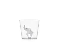 Ichendorf Milano - Tumbler de elefante blanco, colección Savannah, 30 cl, vidrio borosilicato, hecho a mano